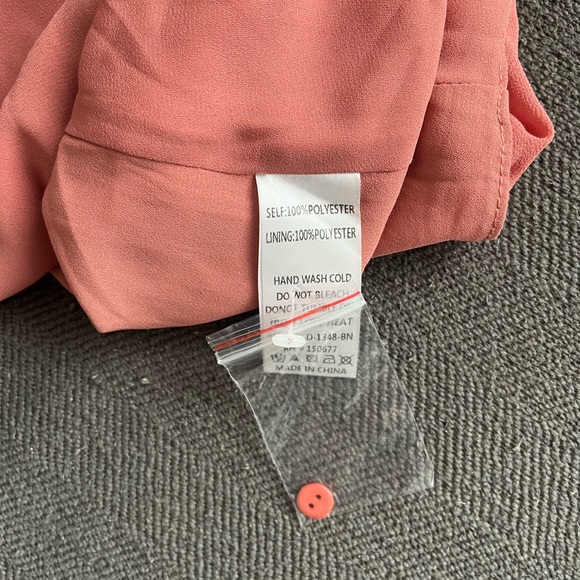 Pink Sleeveless High Neck Mini Dress - Picture 6 of 7